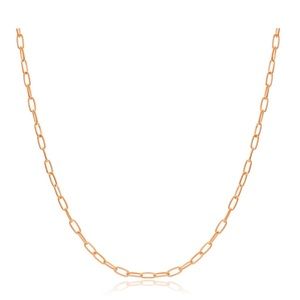 NWOT 20” 18K Rose Gold Vermeil Sterling Silver Long Link Chain